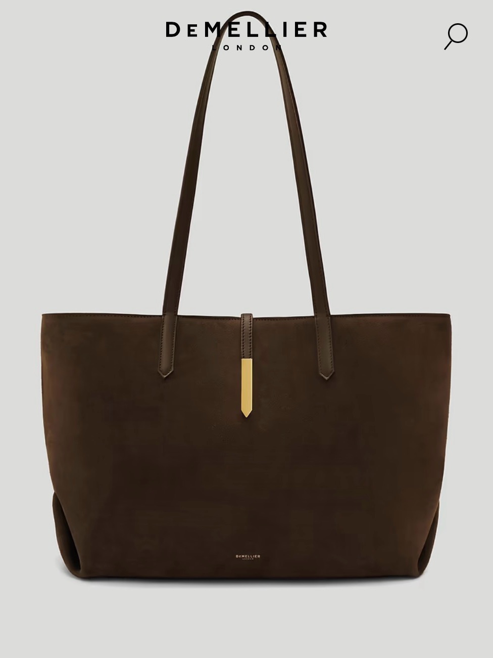 Demellier Tokyo Tote Mocha Suede